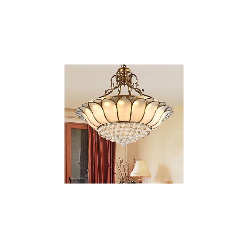 伝統的クラシック素朴なロッジ真鍮メタルフラッシュマウント