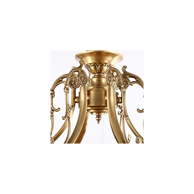 伝統的クラシック素朴なロッジ真鍮メタルフラッシュマウント