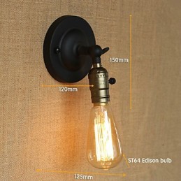 エジソン電球の通路 レトロ ミニマリスト ベッドサイド通路 カフェテラス チャンネル ミニ壁取り付け用燭台
