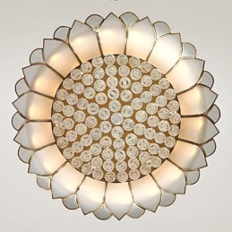 伝統的クラシック素朴なロッジ真鍮メタルフラッシュマウント