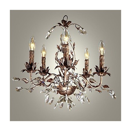 ヴィンテージキャンドルスタイルアンティーク真鍮メタルシャンデリア