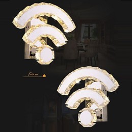 WIFI クリスタル 壁取り付け用燭台 クリスタル モダン コンテンポラリー ベッド リビング ホテル メタル
