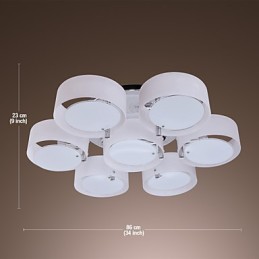 モダンで現代的なクロームメタルシャンデリアフラッシュマウント