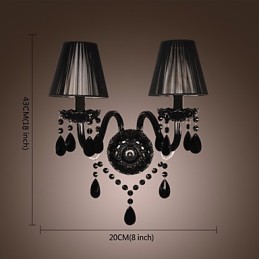 クリスタルキャンドルウォールライトモダンコンテンポラリーガラス