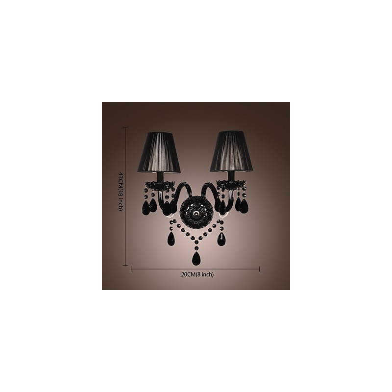 クリスタルキャンドルウォールライトモダンコンテンポラリーガラス