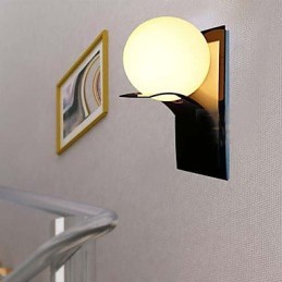 バスルーム ウォールライト モダン グローブ メタル ガラス 電気メッキ
