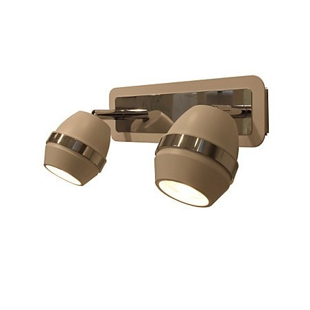 モダンな球形クロームウォールライト バスルームライト 2灯付き