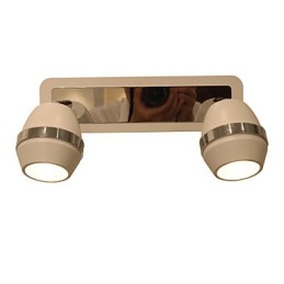 モダンな球形クロームウォールライト バスルームライト 2灯付き