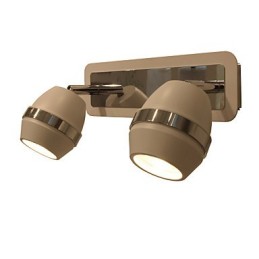 モダンな球形クロームウォールライト バスルームライト 2灯付き