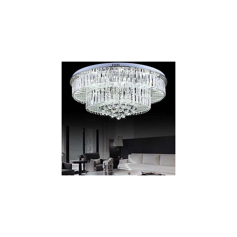 リモコン付きフラッシュマウントモダンコンテンポラリーガラス