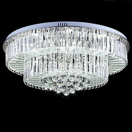 リモコン付きフラッシュマウントモダンコンテンポラリーガラス