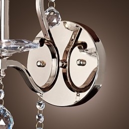 クリスタルキャンドルウォールライトモダンコンテンポラリーメタル