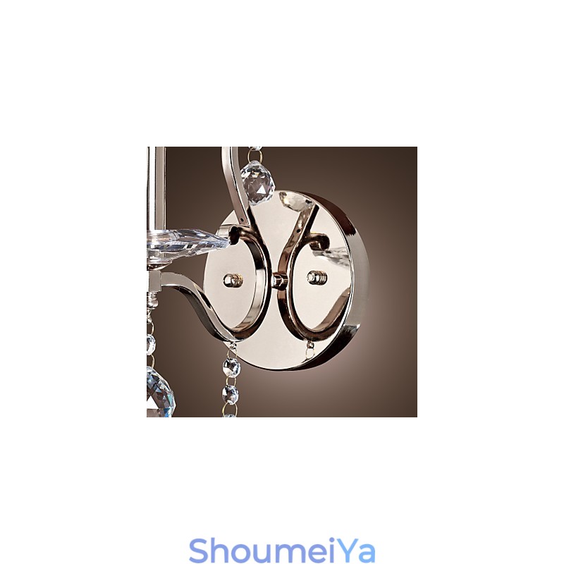 クリスタルキャンドルウォールライトモダンコンテンポラリーメタル