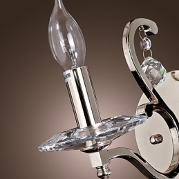 クリスタルキャンドルウォールライトモダンコンテンポラリーメタル