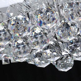 リモコン付きフラッシュマウントモダンコンテンポラリーガラス