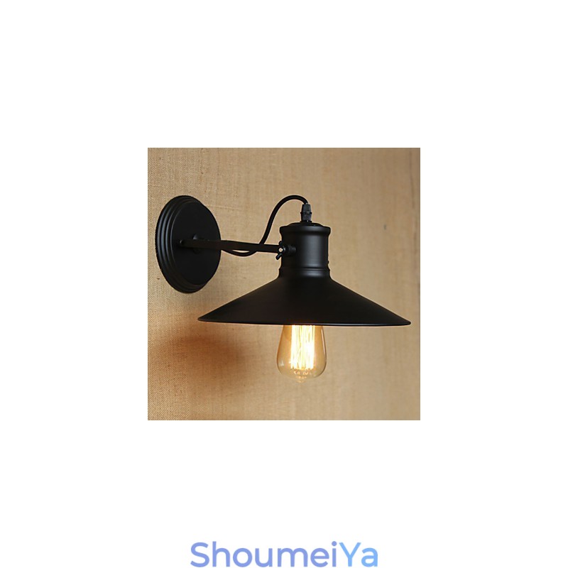 レトロモダンクリエイティブインダストリアルウィンドブラックペイントショップウェアハウスバーカフェホテルアイアンウォールランプ