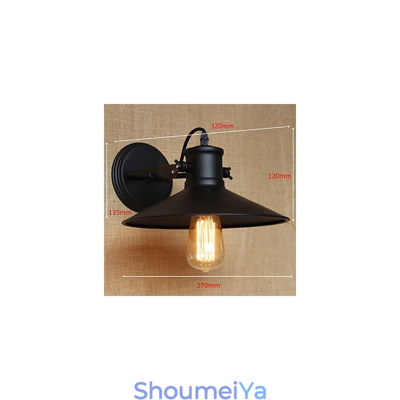 レトロモダンクリエイティブインダストリアルウィンドブラックペイントショップウェアハウスバーカフェホテルアイアンウォールランプ
