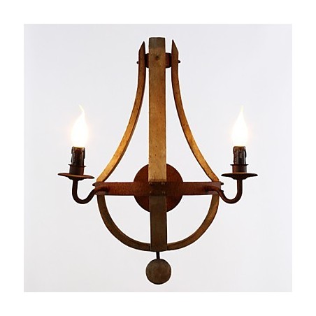 ミニスタイル 壁取り付け用燭台 素朴なロッジ 木製 竹