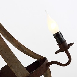 ミニスタイル 壁取り付け用燭台 素朴なロッジ 木製 竹