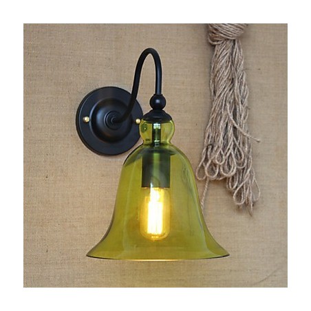 アメリカの田舎風ミニマリストブルーガラス装飾壁ランプリビングルーム廊下