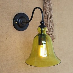 アメリカの田舎風ミニマリストブルーガラス装飾壁ランプリビングルーム廊下