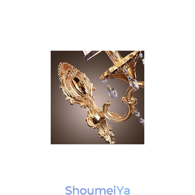 エレガントなピンクのクリスタルウォールライト