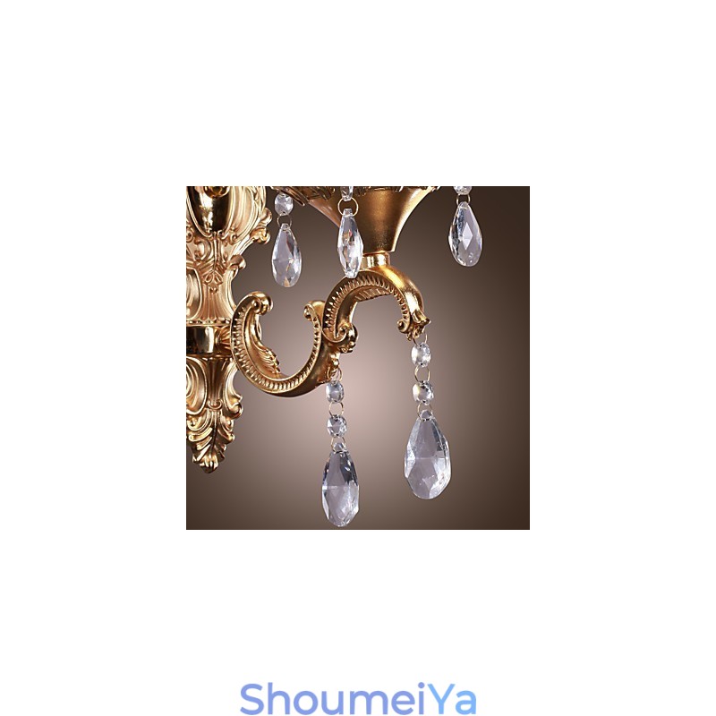 エレガントなピンクのクリスタルウォールライト