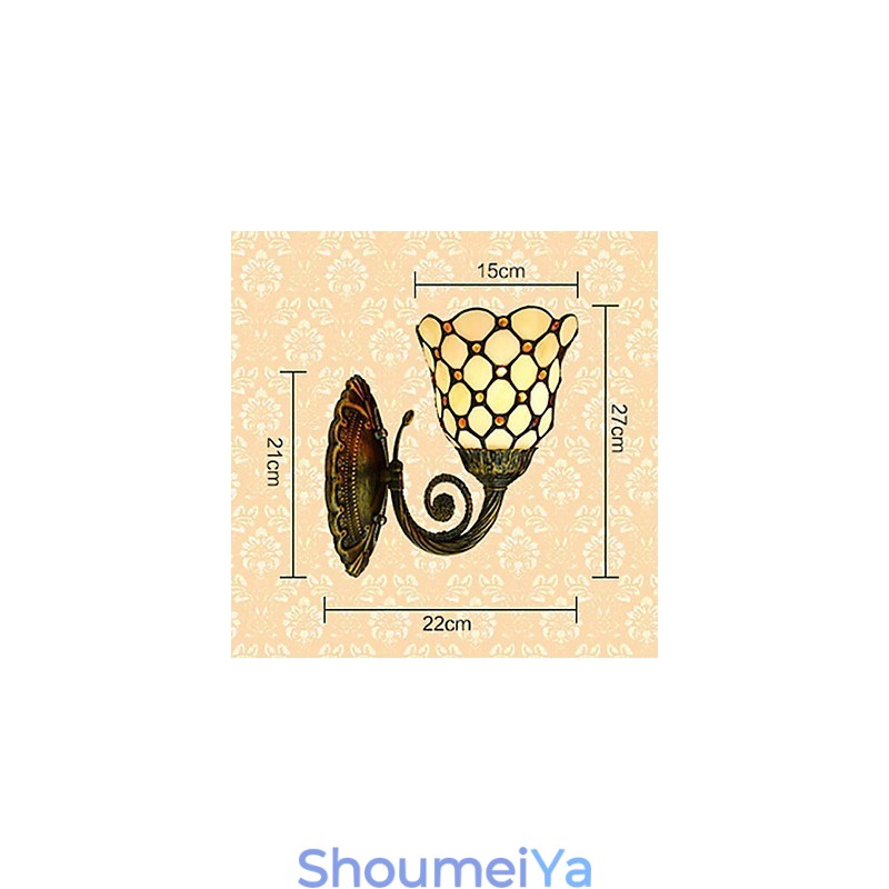 ヨーロッパの地中海の契約田舎クリエイティブ錬鉄壁ランプガラスライト