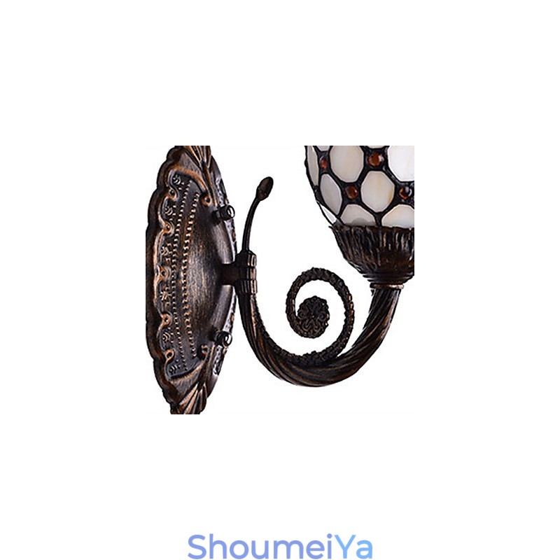 ヨーロッパの地中海の契約田舎クリエイティブ錬鉄壁ランプガラスライト