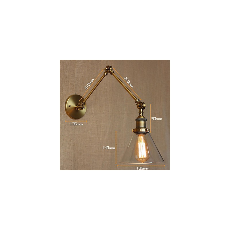 インダストリアルスタイルのレトロヴィンテージストアの寝室モダンな教会ホールの装飾されたブロンズの壁取り付け用燭台