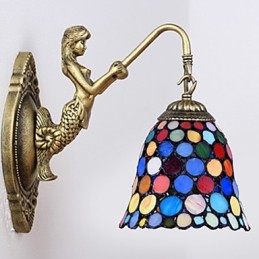 ヨーロッパの契約田舎クリエイティブ錬鉄壁ランプガラスライト