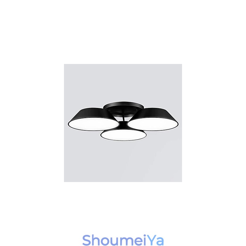 フラッシュマウント 3 ライト メタル アクリル シンプル モダン