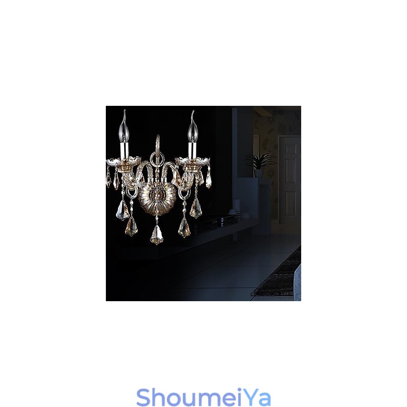 クリスタル壁取り付け用燭台モダンコンテンポラリークリスタル