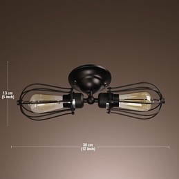 アンティークスタイルの2灯ゴールデンウォールライト