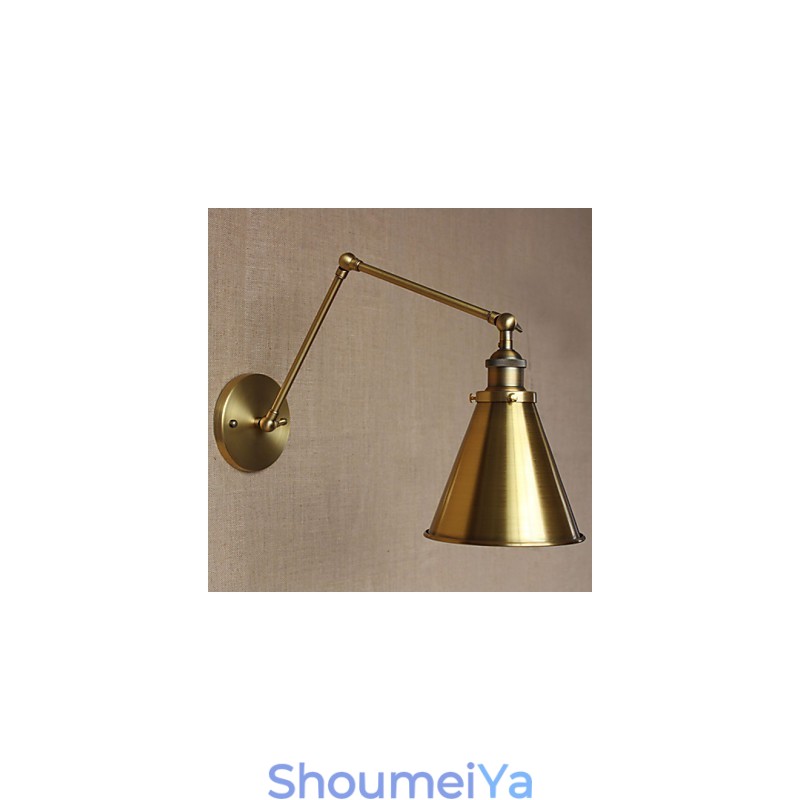 壁取り付け用燭台 スイングライト 読書用壁ライト ミニスタイル 素朴なロッジ メタル