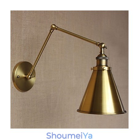 壁取り付け用燭台 スイングライト 読書用壁ライト ミニスタイル 素朴なロッジ メタル