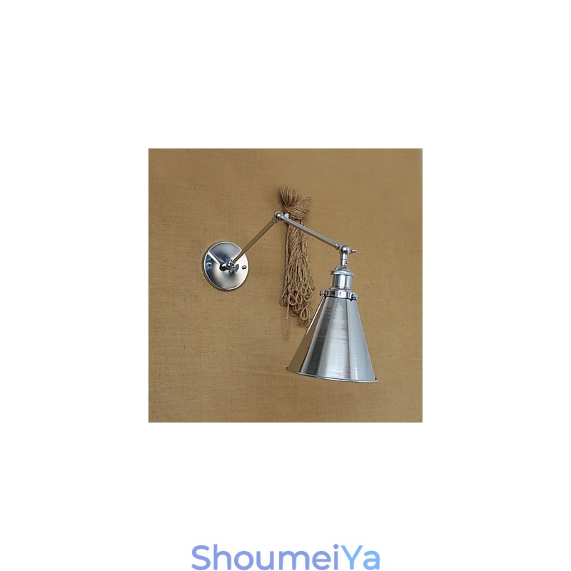 壁取り付け用燭台 スイングライト 読書用壁ライト ミニスタイル 素朴なロッジ メタル