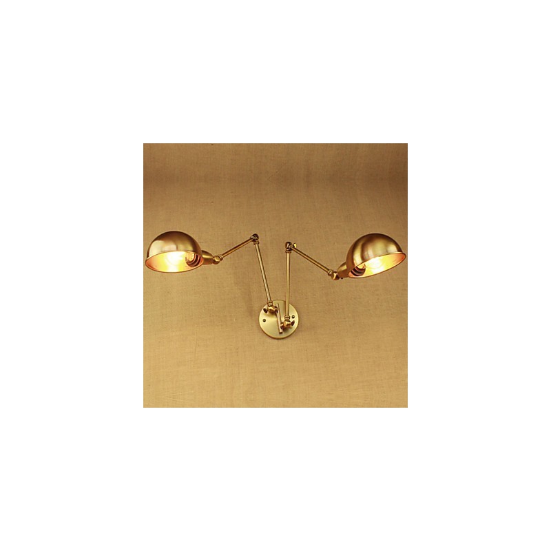 新しいブロンズノスタルジックモダン田舎の通路リビングルーム暖かいライトヘッド長い鉄の壁の腕