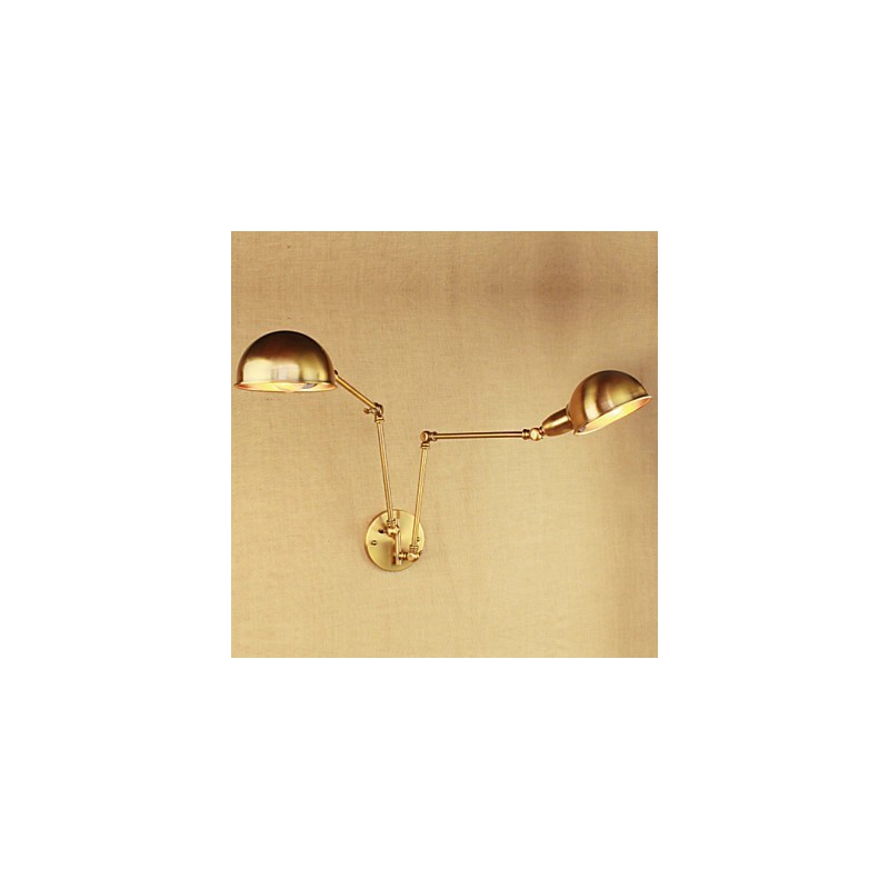 新しいブロンズノスタルジックモダン田舎の通路リビングルーム暖かいライトヘッド長い鉄の壁の腕