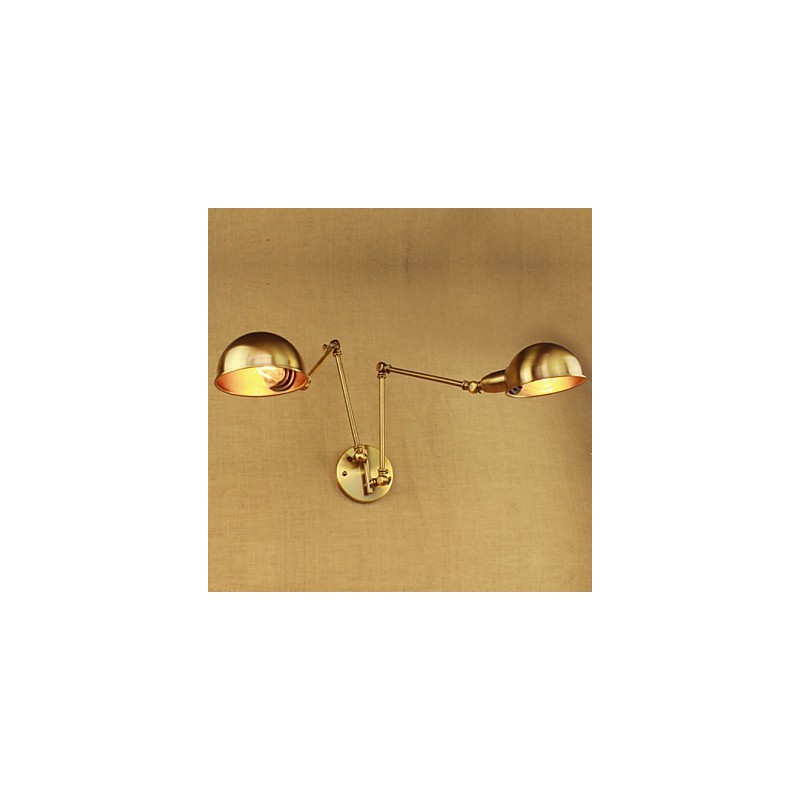 新しいブロンズノスタルジックモダン田舎の通路リビングルーム暖かいライトヘッド長い鉄の壁の腕