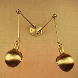 新しいブロンズノスタルジックモダン田舎の通路リビングルーム暖かいライトヘッド長い鉄の壁の腕