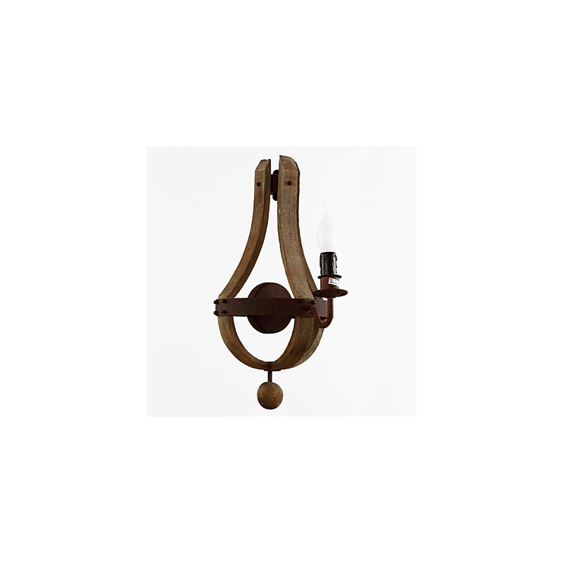 ミニスタイル 壁取り付け用燭台 素朴なロッジ 木製 竹