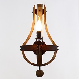 ミニスタイル 壁取り付け用燭台 素朴なロッジ 木製 竹