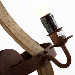 ミニスタイル 壁取り付け用燭台 素朴なロッジ 木製 竹