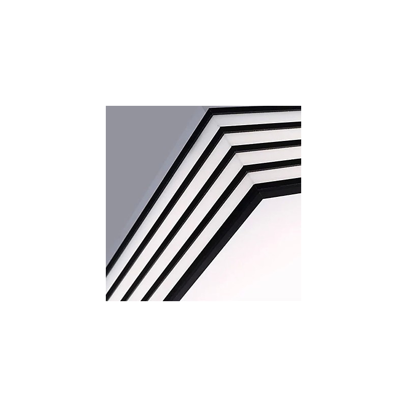 コンパクトで現代的な黒と四角いドームライト