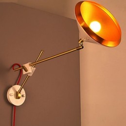 田舎の産業風が古代の方法を復元 錬鉄製のロッカーアーム折りたたみ式壁ランプライト