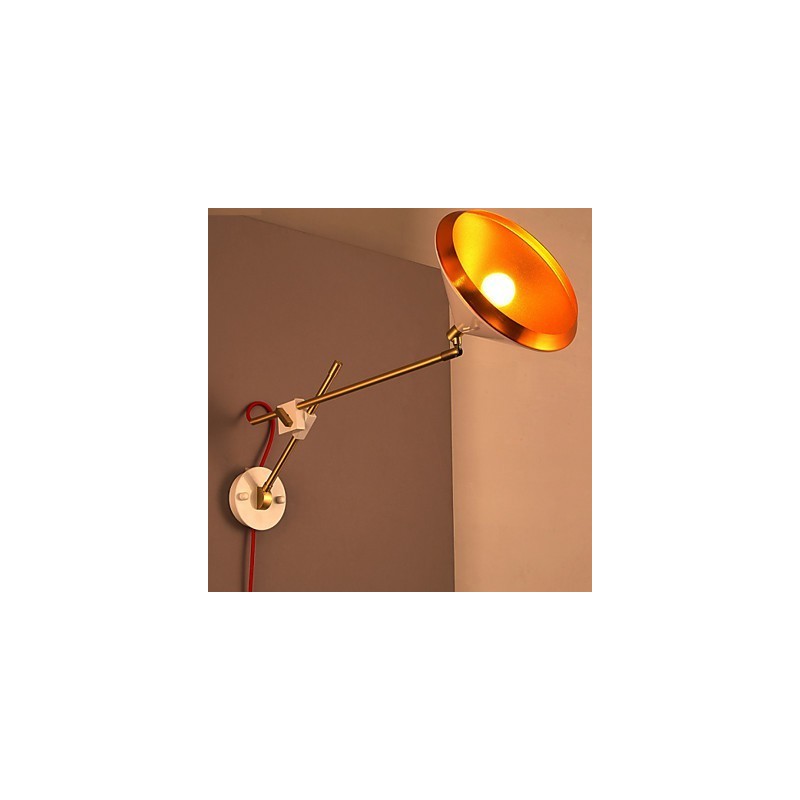 田舎の産業風が古代の方法を復元 錬鉄製のロッカーアーム折りたたみ式壁ランプライト