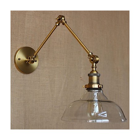 ロフトスタイルのデザイナーランプ モダンなガラスブロンズカフェ装飾壁ランプ