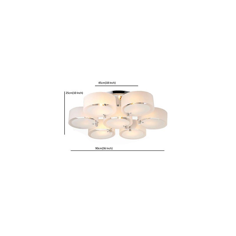 フラッシュマウント モダン コンテンポラリー 7 ライト シーリングライト メタル