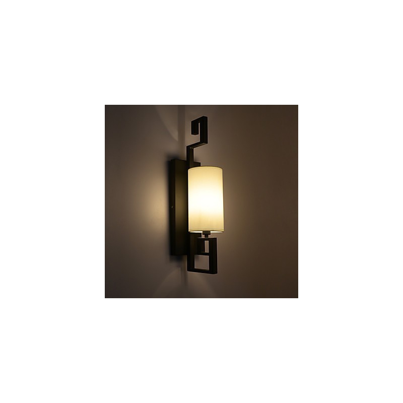 モダンアメリカンスタイルアンティークランプリビングルームベッドルームホテルルームホワイトクロスウォールランプ